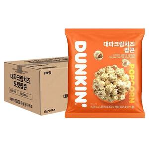 던킨 대파크림치즈 포켓팝콘 15g x 30개입 (1BOX)